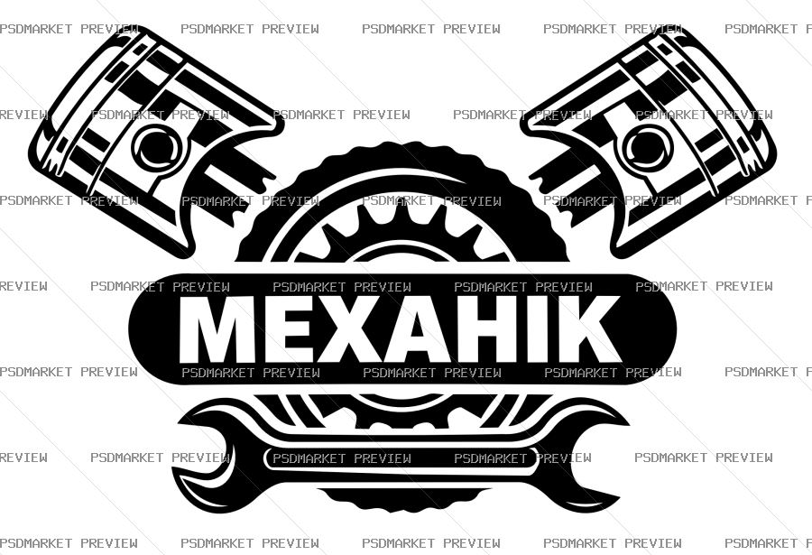 Ukrainian “МЕХАНІК” Mechanic Print Design – AI File — PSD template preview