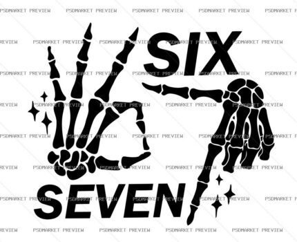 Six Seven Vector Print — print design preview