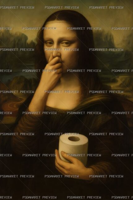 Mona Lisa Toilet Paper Print — print design preview