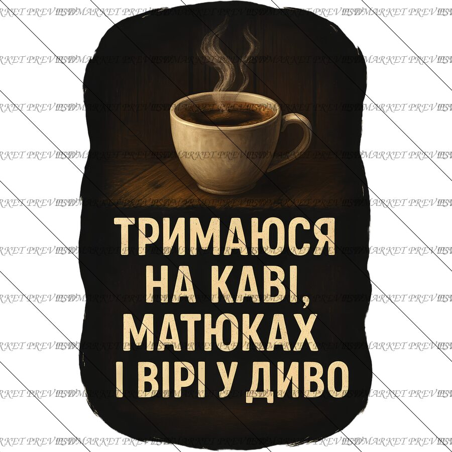 Running on Coffee Print — PSD template preview