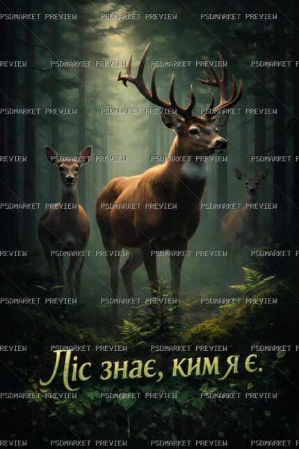 The Forest Knows Who I Am Print — PSD template preview