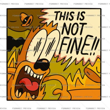 This Is Not Fine Dog Meme Print – AI File protected preview