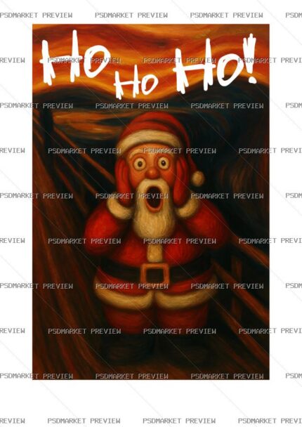 Santa Says Ho Ho Ho Vector Print protected preview