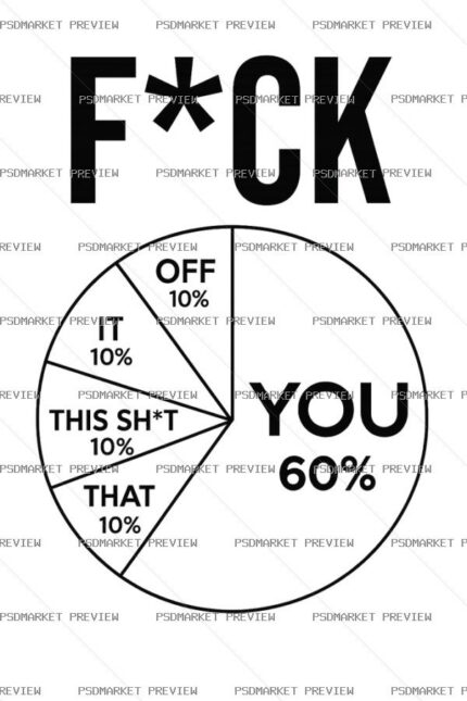 Rebel Pie Chart Print — PSD template preview