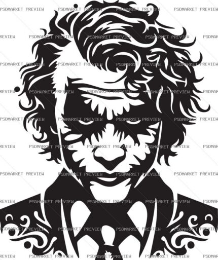 Monochrome Singer Portrait Vector Print — print design preview