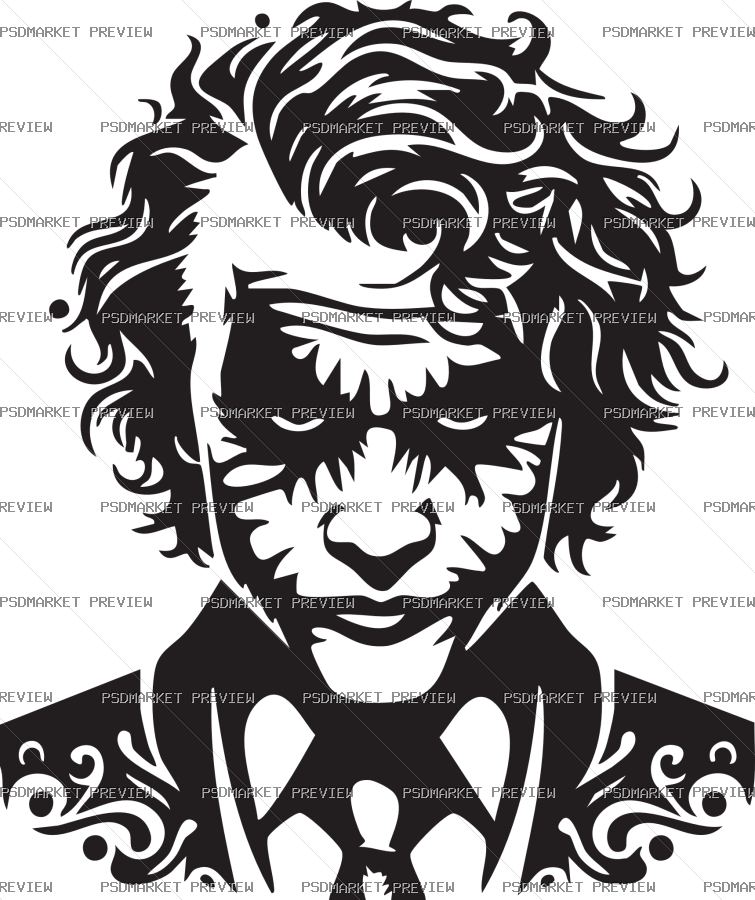 Monochrome Singer Portrait Vector Print — print design preview