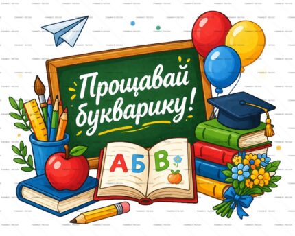 Goodbye ABC Book Chalkboard Celebration PSD Print protected preview