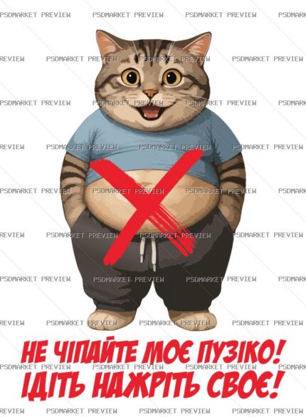 Don’t Touch My Belly Vector Print Design 86636 protected preview
