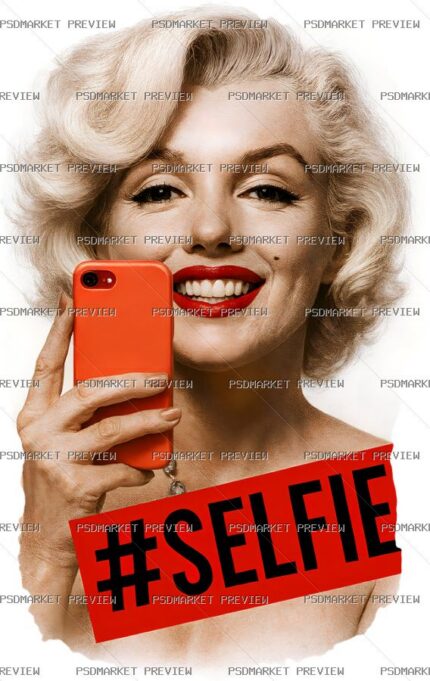 Marilyn Selfie Print — print design preview