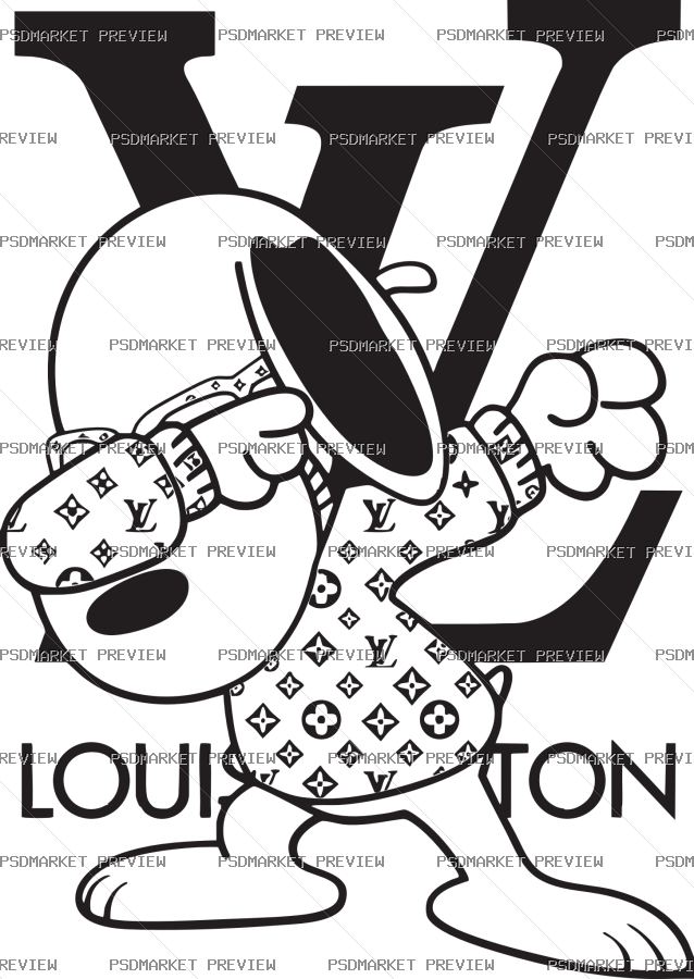 Designer Dog Parody Vector Print — PSD template preview