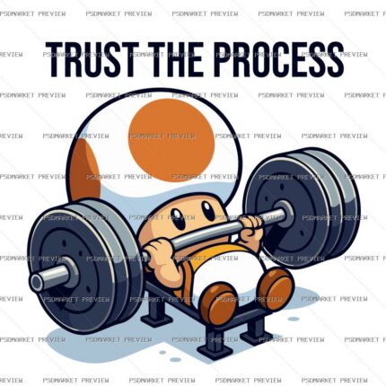 Trust the Process Fitness Vector Print protected preview
