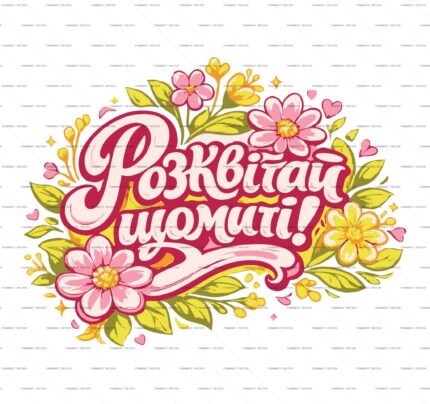 Bloom Every Moment Floral Script PSD Print protected preview