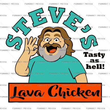 Lava Chicken Vector Print — PSD template preview