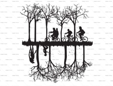 Bicycles Across Mirror Forest PSD Print protected preview