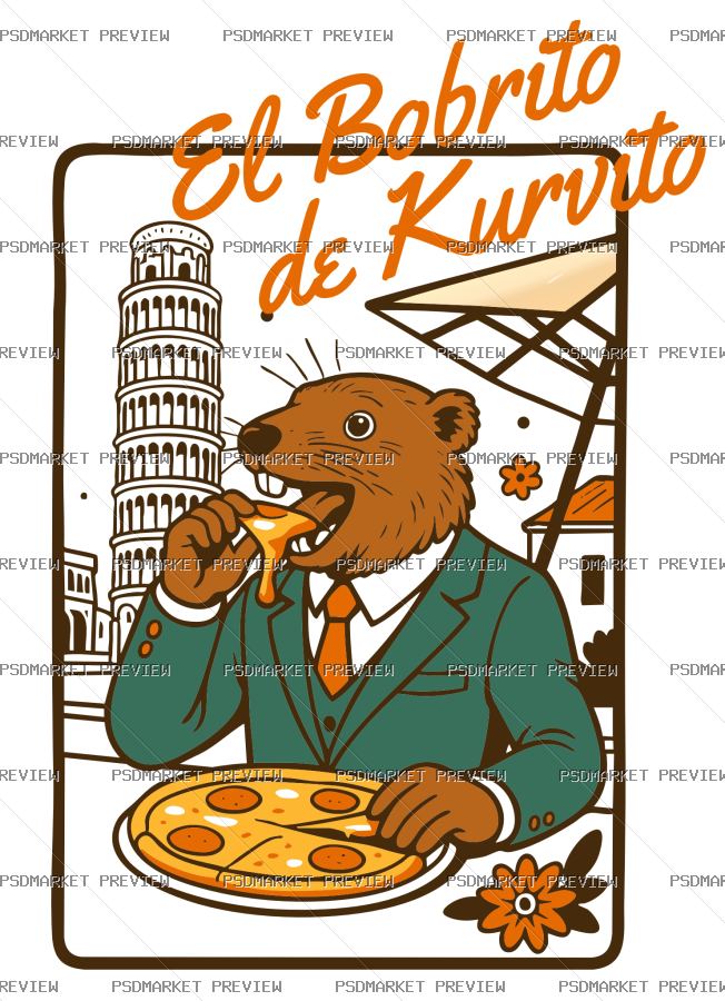 El Perrito de Kurnito Vector Print — print design preview