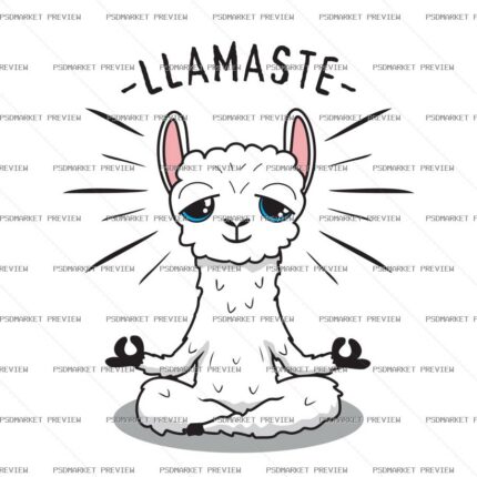 Llamaste Llama Vector Print — print design preview