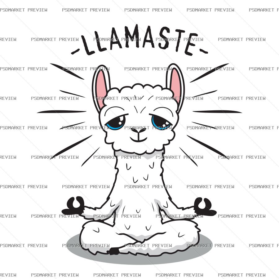 Llamaste Llama Vector Print — print design preview