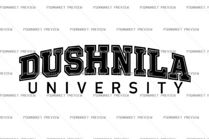 Dushnila University Vector Print — PSD template preview