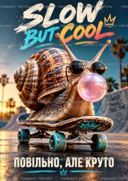 Slow but Cool Snail Print protected preview