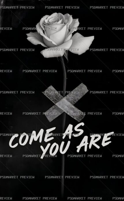 Come As You Are Print — PSD template preview