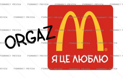Orgaz McDonalds Parody Print – AI File — PSD template preview
