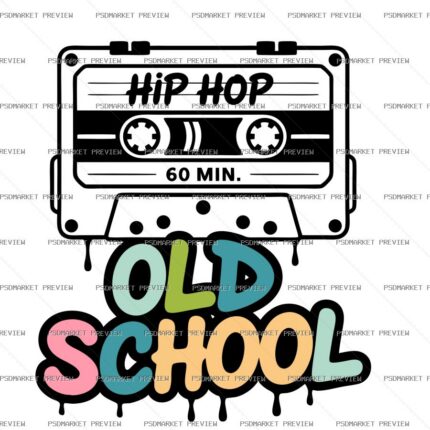 Hip Hop Old School Vector Print protected preview