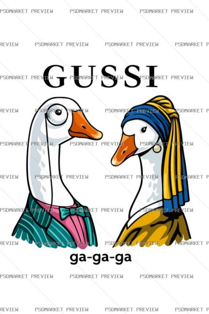 Gussi Geese Vector Print Design 98599 — print design preview